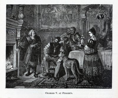Kaarle V Fuggersissa, 1882 tekijältä Unbekannt