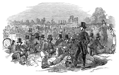 Chartist Agitation, poliisivoimat Bonners Fieldsillä, 1848, 1900 tekijältä Unbekannt