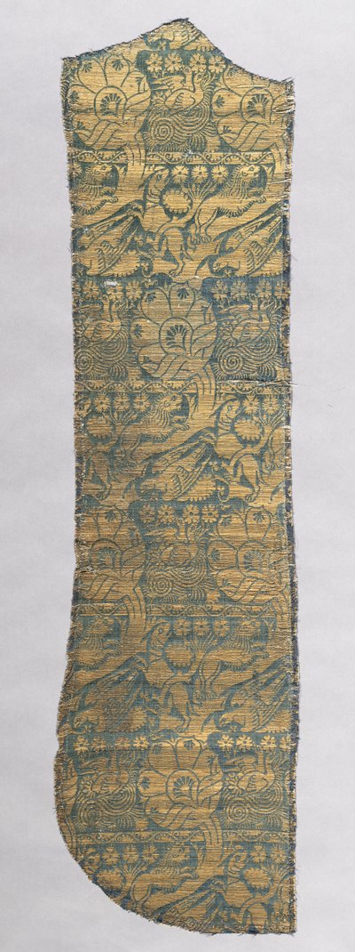 Chasuble fragmentti realistisilla eläimillä, c. 1420. tekijältä Unbekannt