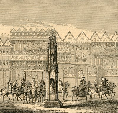Cheapside Cross, sellaisena kuin se ilmestyi vuonna 1547, 1897. tekijältä Unbekannt