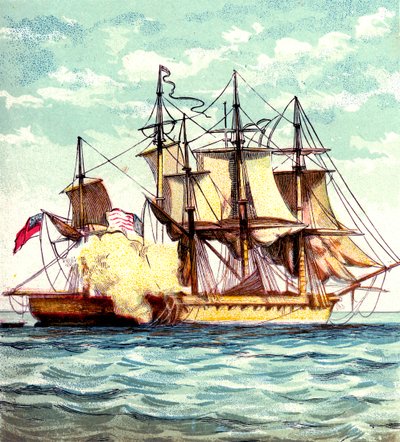 Chesapeake ja Shannon, 1812 c1850-luku tekijältä Unbekannt