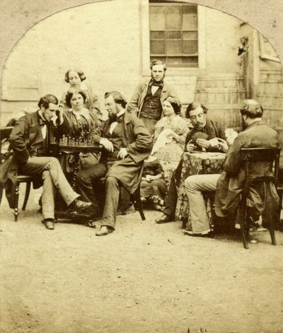 Shakki ja kortit, 1850-luku tekijältä Unbekannt