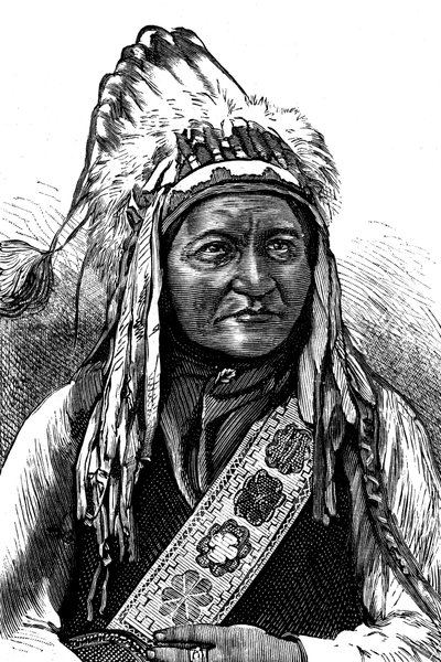Chief Sitting Bull, Amerikan intiaani, 1800-luku tekijältä Unbekannt