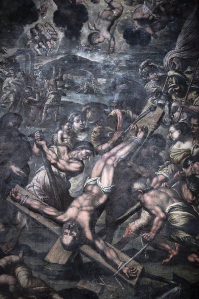Chiesa della Grazia, Galatina, Apulia Pietarin ristiinnaulitsemista kuvaava maalaus, Galatina, Italia tekijältä Unbekannt