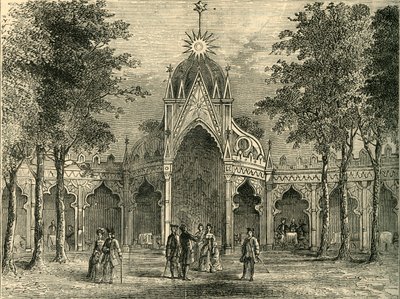 Kiinalainen paviljonki Vauxhall Gardensissa, vuodelta 1878. tekijältä Unbekannt