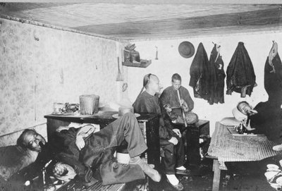 Kiinalainen majatalo San Franciscossa, Kaliforniassa, n. 1900 (b/w kuva) tekijältä Unbekannt