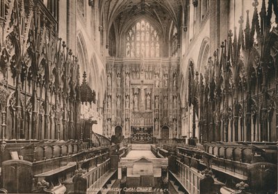 Winchesterin katedraalin kuoro, Hampshire, 1900-luvun alku tekijältä Unbekannt