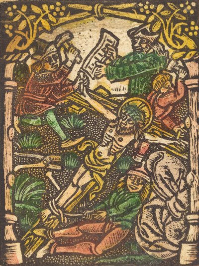 Kristus ristille naulattuna, 1400-luvun viimeinen neljännes. tekijältä Unbekannt