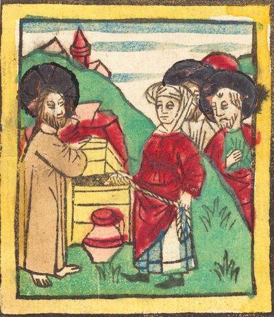 Kristus ja Samarialainen nainen, n. 14401460. tekijältä Unbekannt