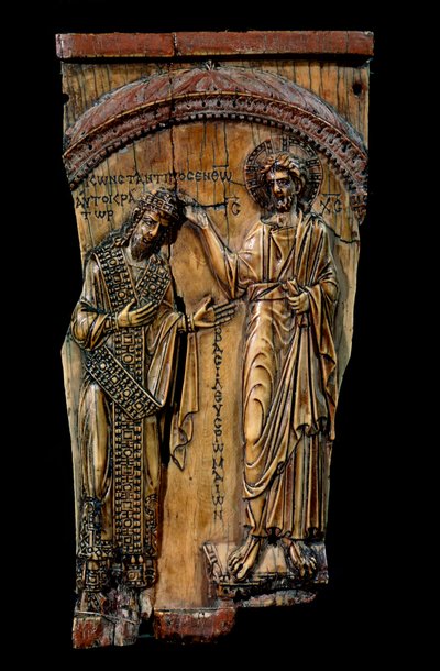 Kristus kruunaa keisari Konstantinus VII:n, 945 tekijältä Unbekannt