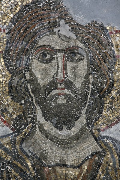 Kristus-mosaiikki Golgatan kappelissa Pyhän haudan kirkossa, Jerusalemissa, Israelissa tekijältä Unbekannt