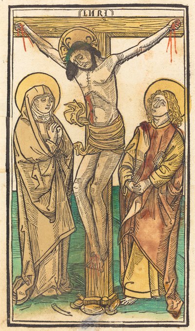 Kristus ristillä, n. 1485. tekijältä Unbekannt