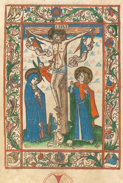 Kristus ristillä enkelien kanssa, 1483. tekijältä Unbekannt