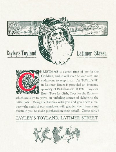 Joulumainos Cayleys Toylandille, 1917 tekijältä Unbekannt