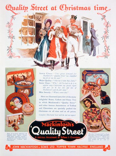 Joulumainos Mackintoshs Quality Streetille, 1937 tekijältä Unbekannt