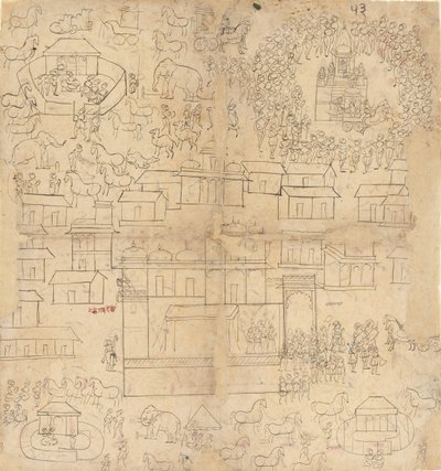 Kaupunkikuva, 1700-1800-luku. tekijältä Unbekannt
