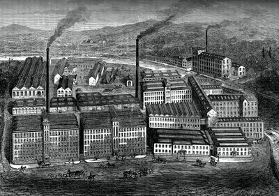 Clarks Anchor Thread Works, Paisley, Skotlanti, n. 1880 tekijältä Unbekannt