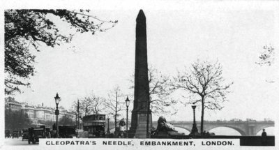 Cleopatras Needle, Embankment, Lontoo, 1920-luku tekijältä Unbekannt