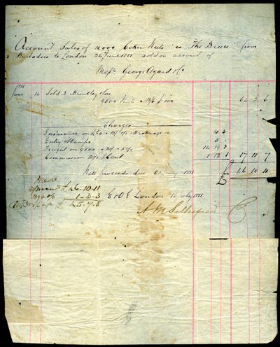 Kookoskuitti, Barbados - Lontoo, 1881 tekijältä Unbekannt