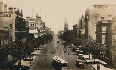 Collins Street, Melbourne, Australia, 1920-luku. tekijältä Unbekannt