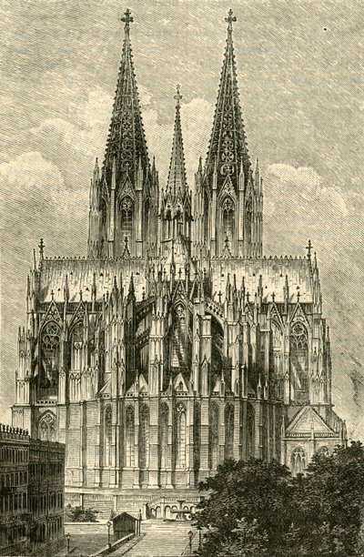 Kölnin tuomiokirkko, idästä, 1890. tekijältä Unbekannt