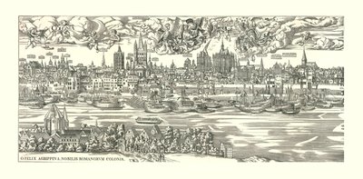 Köln Reinin rannalla vuonna 1530. tekijältä Unbekannt