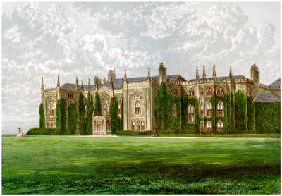 Combermere Abbey, Shropshire, varakreivi Combermeren koti, c1880 tekijältä Unbekannt