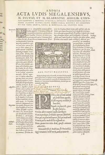 Jean de Roignyn komediat Terencestä, 1552. tekijältä Unbekannt
