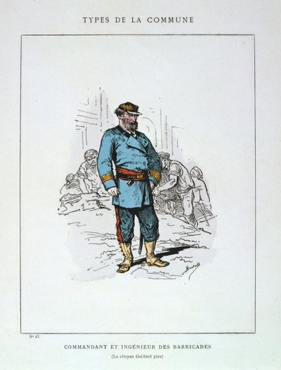 Barrikadien komentaja ja insinööri, Pariisin kommuuni, 1871. tekijältä Unbekannt