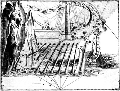 Argo Naviksen tähdistö, 1723 tekijältä Unbekannt