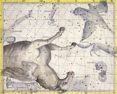 Pegasuksen tähdistö, 1729 tekijältä Unbekannt