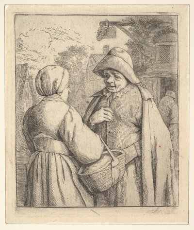 Keskustelu kadulla, 1610-85. tekijältä Unbekannt