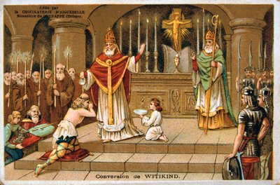 Witikindin muunnos, 785 jKr., 1800-luku tekijältä Unbekannt