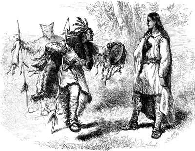 Käännynnäiset intiaanit ja powwows, 1600-luku 1880 tekijältä Unbekannt