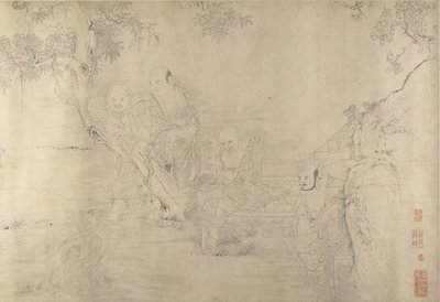Kopio The Sixteen Luohansin jälkeen, 1800-1900-luvun alku. tekijältä Unbekannt
