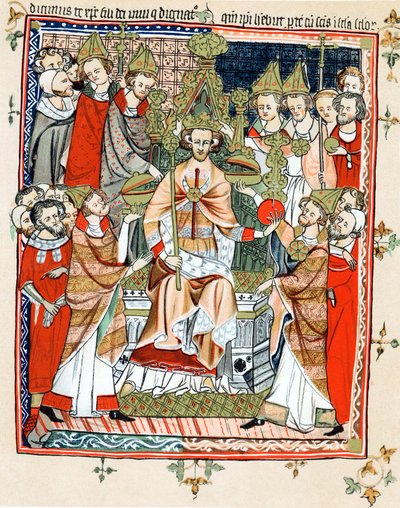 Kuninkaan kruunaus ja tehtävä, 1200-luku tekijältä Unbekannt