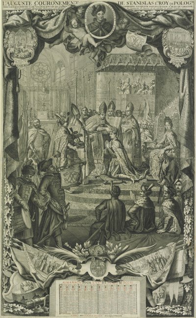 Stanislaw I Leszczynskin kruunaus 1705, 1706 tekijältä Unbekannt