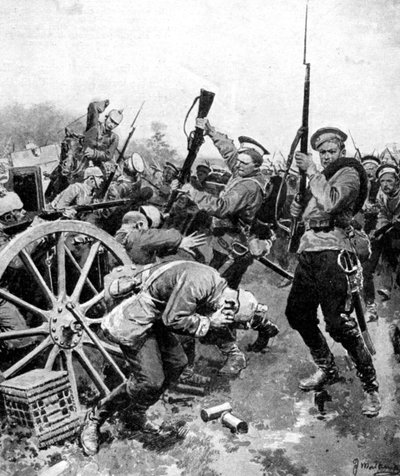 Kasakkojen hyökkäys saksalaisia joukkoja vastaan, Itä-Preussi, ensimmäinen maailmansota, 1914 tekijältä Unbekannt