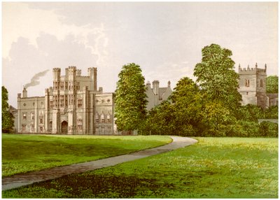 Coughton Court, Warwickshire, Baronet Throckmortonin koti, vuodelta 1880 tekijältä Unbekannt