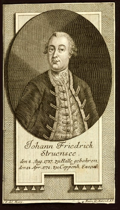 Kreivi Johann Friedrich Struensee 1737-1772, 1772. tekijältä Unbekannt