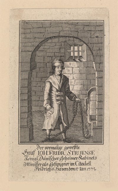 Kreivi Johann Friedrich Struensee 1737-1772, 1772. tekijältä Unbekannt