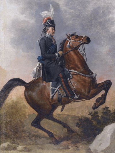Kreivi Matvei Ivanovitš Platov 1757-1818 hevosen selässä, 1800-luku tekijältä Unbekannt