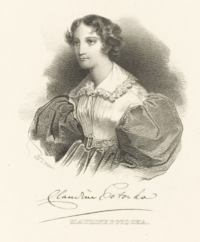 Kreivitär Klaudyna Claudine Potocka, os. Dzialynska 1801-1836, n. 1830. tekijältä Unbekannt