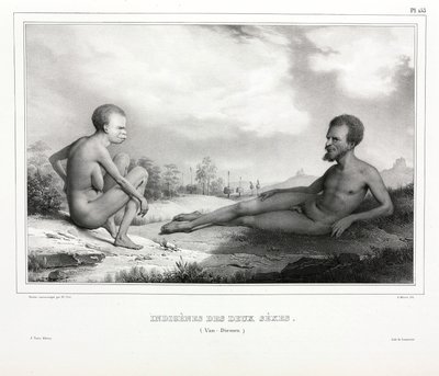 Aboriginaalipari Tasmaniasta (Australia) tekijältä Unbekannt