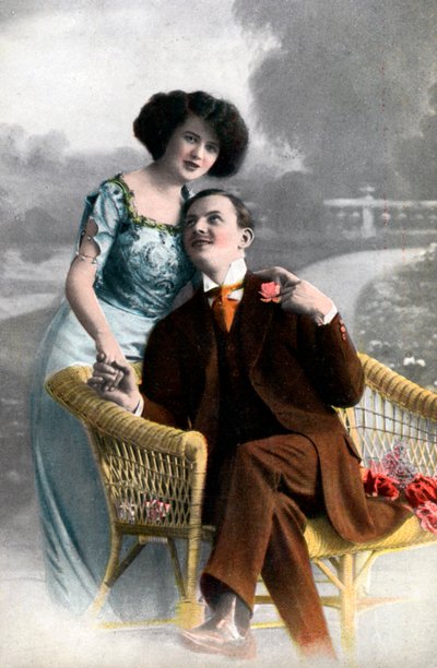 Rakastunut pariskunta, 1900-luvun alku tekijältä Unbekannt