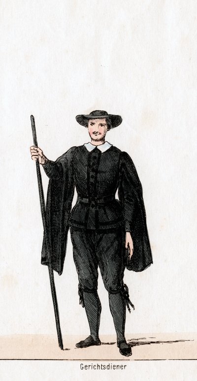Hovivahti, pukusuunnittelu Shakespearen näytelmään, Henry VIII, 1800-luku tekijältä Unbekannt
