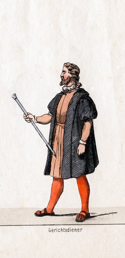 Tuomioistuimen pukusuunnittelu Shakespearen näytelmään Henry VIII, 1800-luku tekijältä Unbekannt