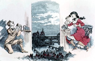 Seurustelu puhelimitse ympäri Pariisia, 1883 tekijältä Unbekannt