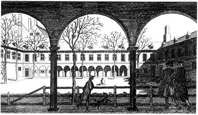 Gresham Collegen sisäpiha, Lontoo, 1700-luku tekijältä Unbekannt