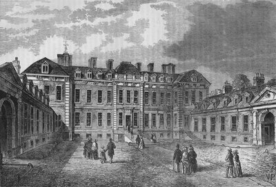 Montagu Housen sisäpiha, Great Russell Street, Bloomsbury, Lontoo, 1830 1878 tekijältä Unbekannt